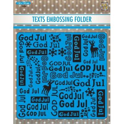 Nellie‘s Choice Text Embossingfolder - God Jul